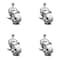 Service Caster Semi Steel Swvl TS Caster w/RB w/3"Wheel&1/2"Stem-4 Swvl w/Top Lck BRK, 4PK SCC-TS20S315-SSR-TLB-121315-4 - alternate 4